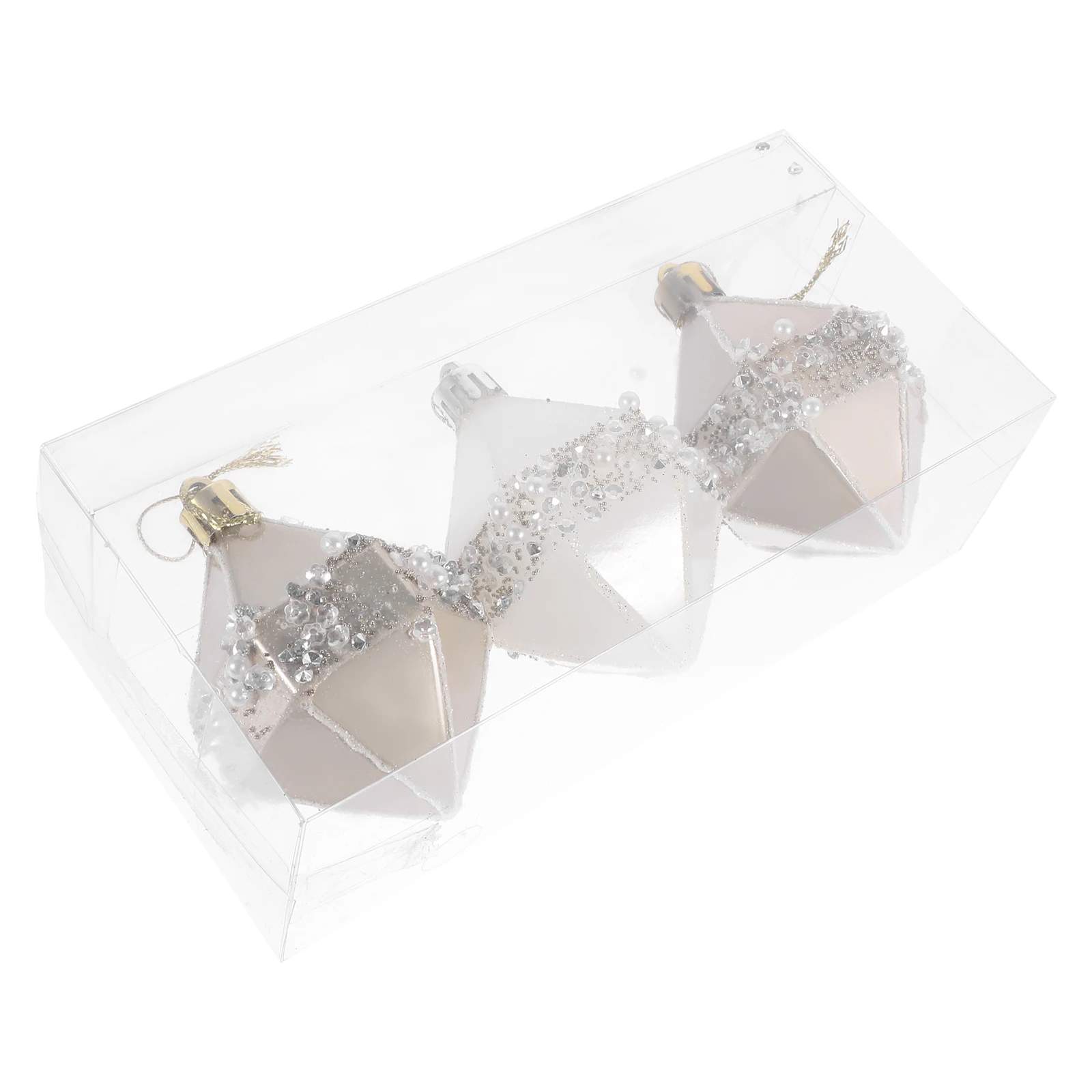 

3 Pcs Decorations Christmas Ball Ornaments Shatterproof Balls Pvc Hooks Tree Decorating Room