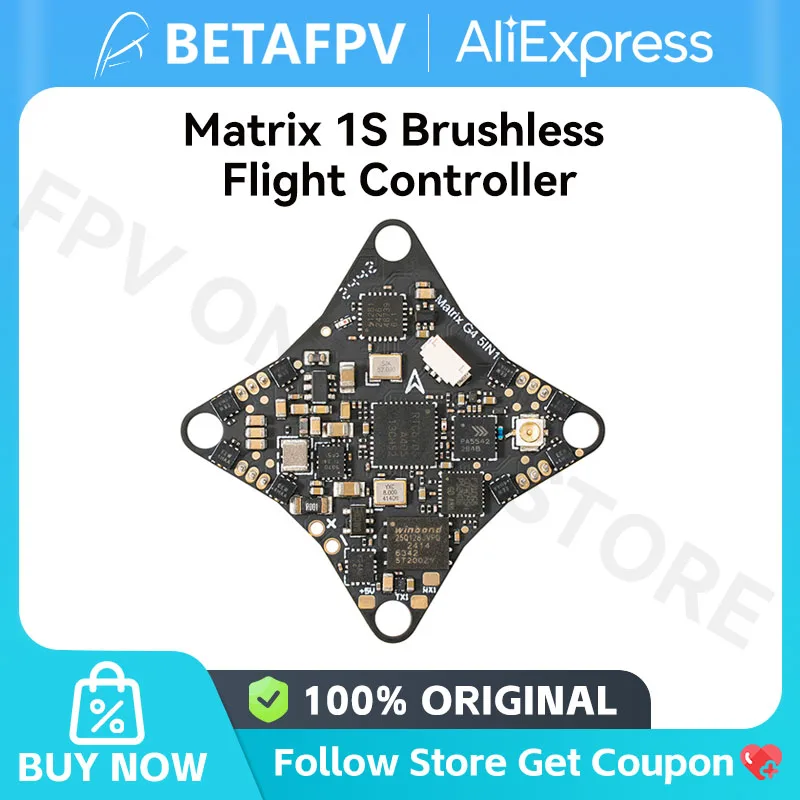BETAFPV Matrix 1S 5IN1 FC وحدة تحكم في الطيران بدون فرش ELRS أحدث 5in1 لـ Meteor65 Pro Meteor75 Pro بدون فرش Whoop Quadcopter