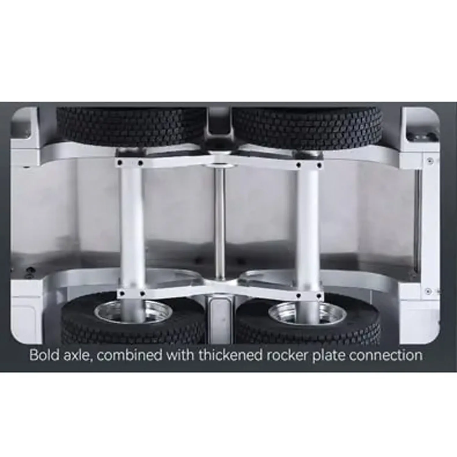 Remolque bajo de 2 ejes de Metal con cama plana 1/14 DoubleE E012 001 para camión Tractor de Control remoto E113 camión RC modelo de coche piezas de mejora