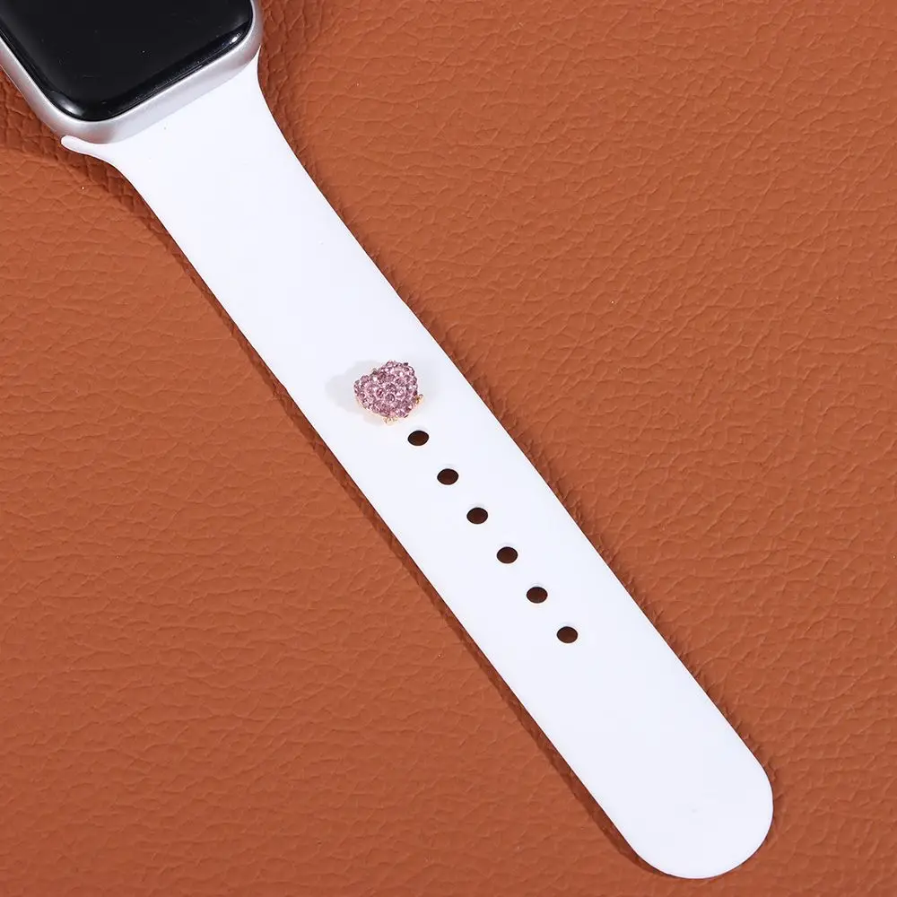 معدن الحب القوس الماس المعصم حزام السحر ل سوار ساعة يد آبل ، سيليكون حزام حلية ، الأظافر الزخرفية ، سوار الملحقات