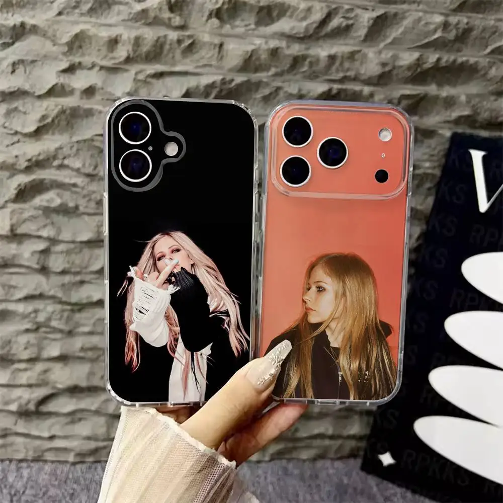 

Singer A-Avril Lavigne Phone Case For iPhone 17,16,15,14,13,12,Pro,Max,Plus,E,SE4,Air,Mini Transparent Cover