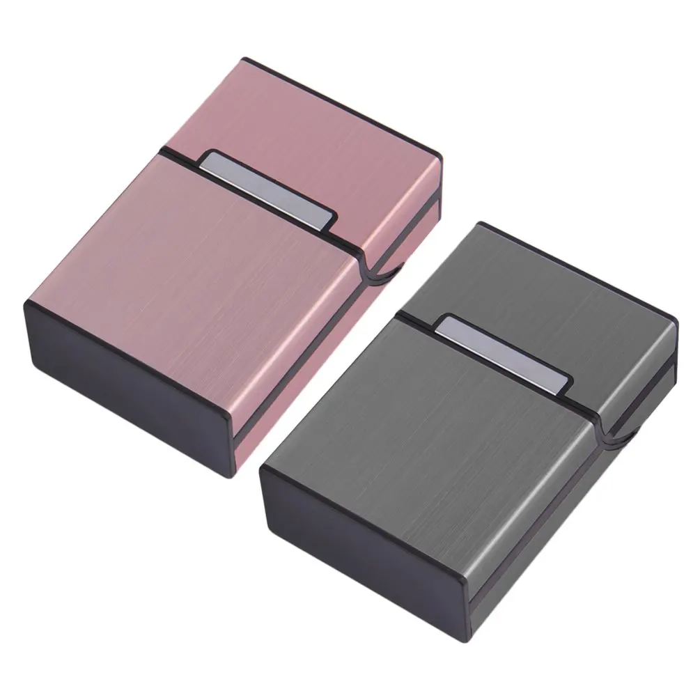 1Pc Aluminium Cigarette Case Pocket Tobacco Holder Cigarette Storage Box Cigarette Container Smoking Accessories