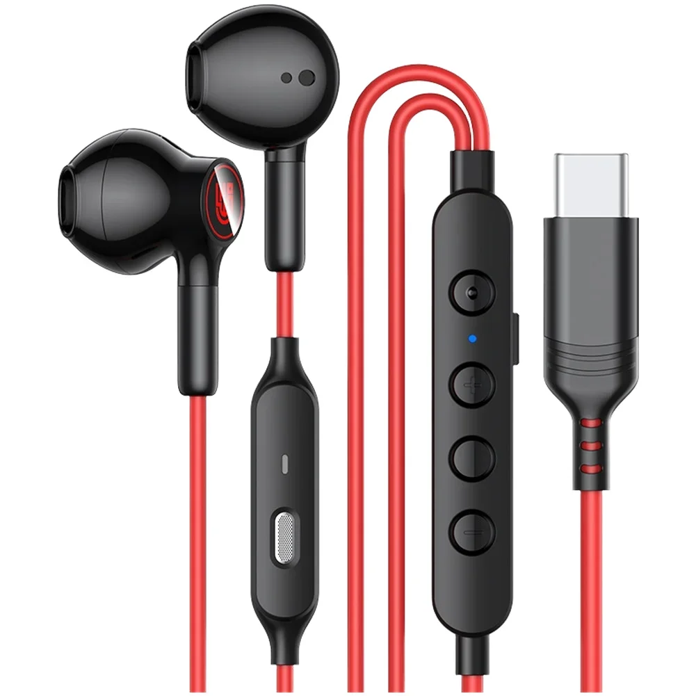 Gaming Earphones Supporting Type C and 3.5mm Connections with Digital Chip for Improved Footstep Localization in FPS Titles