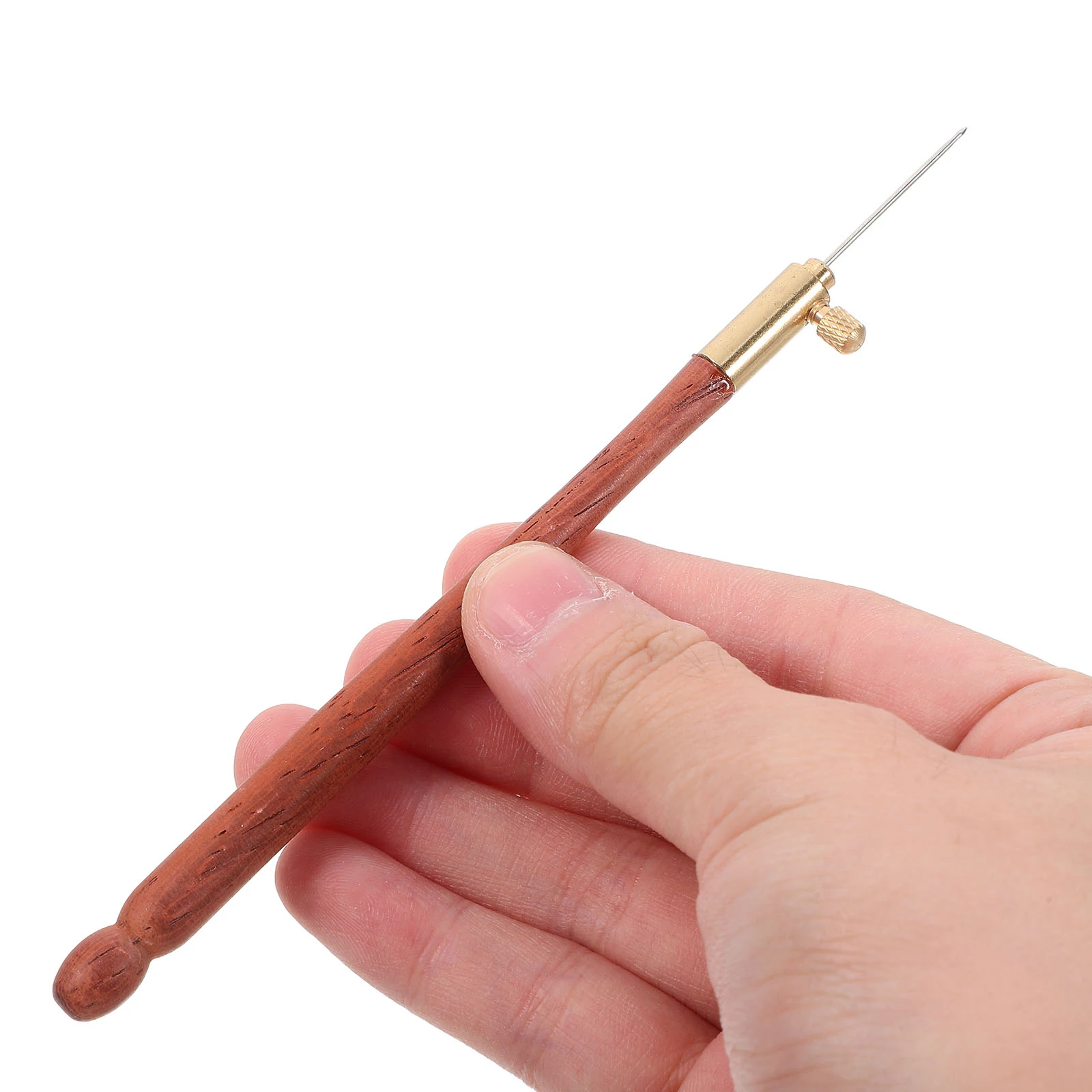 

2Sets French Tambour Embroidery Hook Wood Handle Crochet Hooks Beaded Sequins Needles Embroidery Beading Kit for Handmade