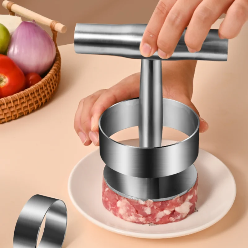 stainless steel pressed sugar cake burger fried beef patty mold baby steak tool meat pie mold