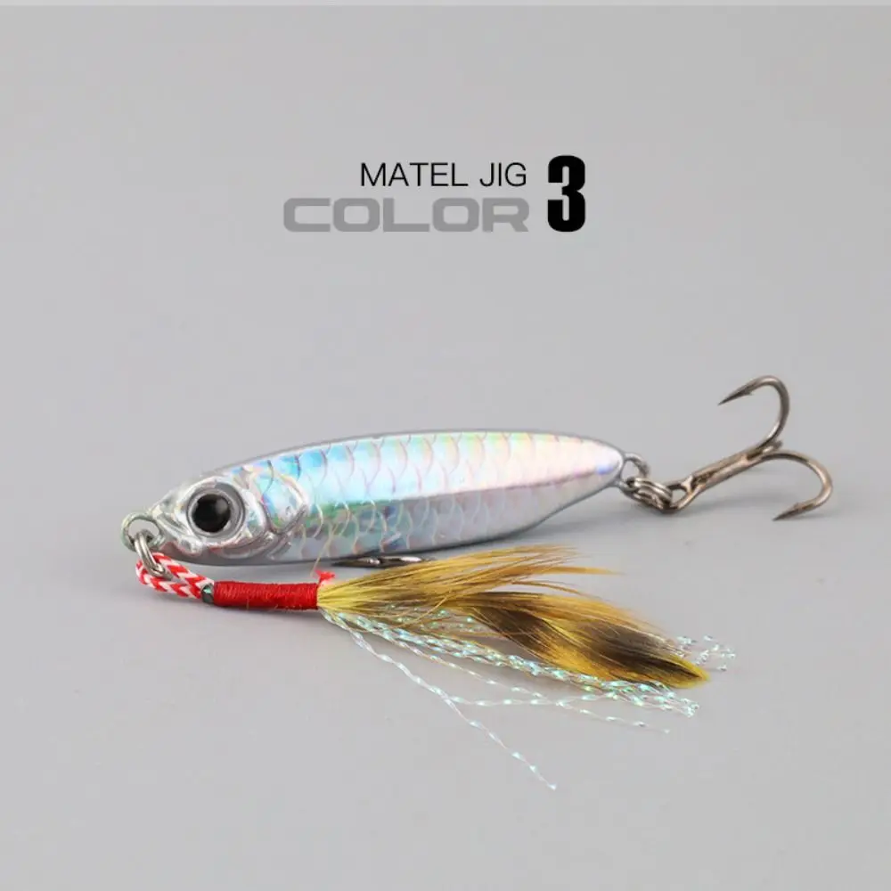 Professional Iron Feather Metal Fishing Lures Red Green 7g/15g Floating Minnow Baits Fishing Tackle Fishing