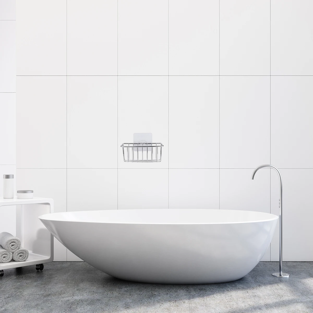 

Stainless Steel Sink Kitchen Storage Basket Drain Rack Organizer Wall Mounted Soap Brush Holder Self Adhesive