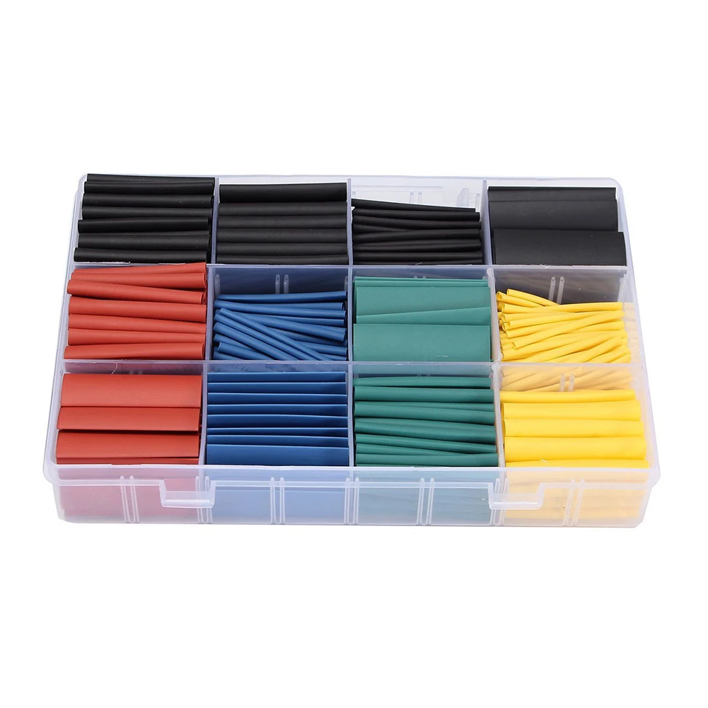 530PCS Tube Heat Shrink Wrapping Insulation Colorful Electrical Cable Wire Shrink Wrap Tubing for Electrical Wire Cables Wraps