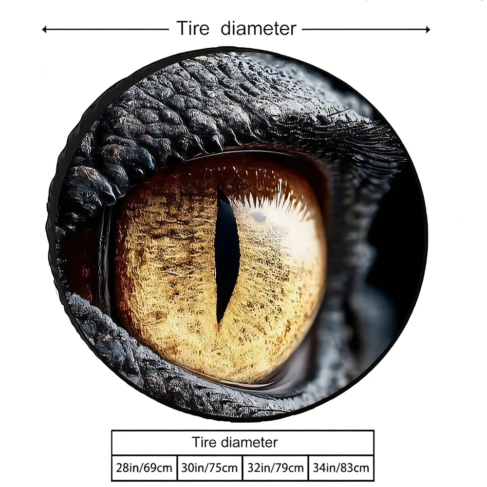 Dragon Eye Spare Tire Cover Simple Natural Style Fits Pickups Touring Cars All Seasons