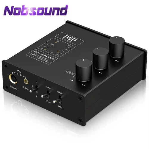 Nobsound K5 Mini ESS9038Q2M USB DAC óptico D/A convertidor de Audio amplificador de auriculares DSD256
