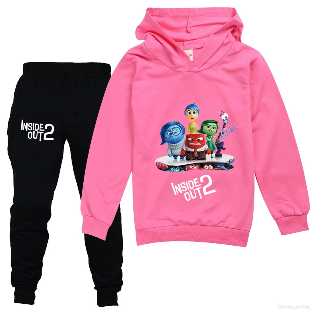 Conjunto de moletom e calças para meninos e meninas, Roupas infantis, Hoodie bonito infantil, Roupas para meninas adolescentes, Inside Out, 2pcs, melhor presente