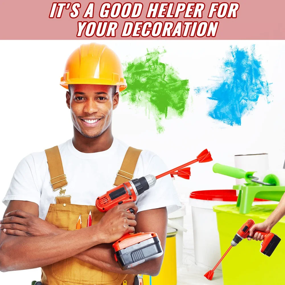 Mezclador de epoxi para taladro Helix, mezclador de pintura, mezclador de resina reutilizable, agitadores de pintura, accesorio de taladro, 12 piezas