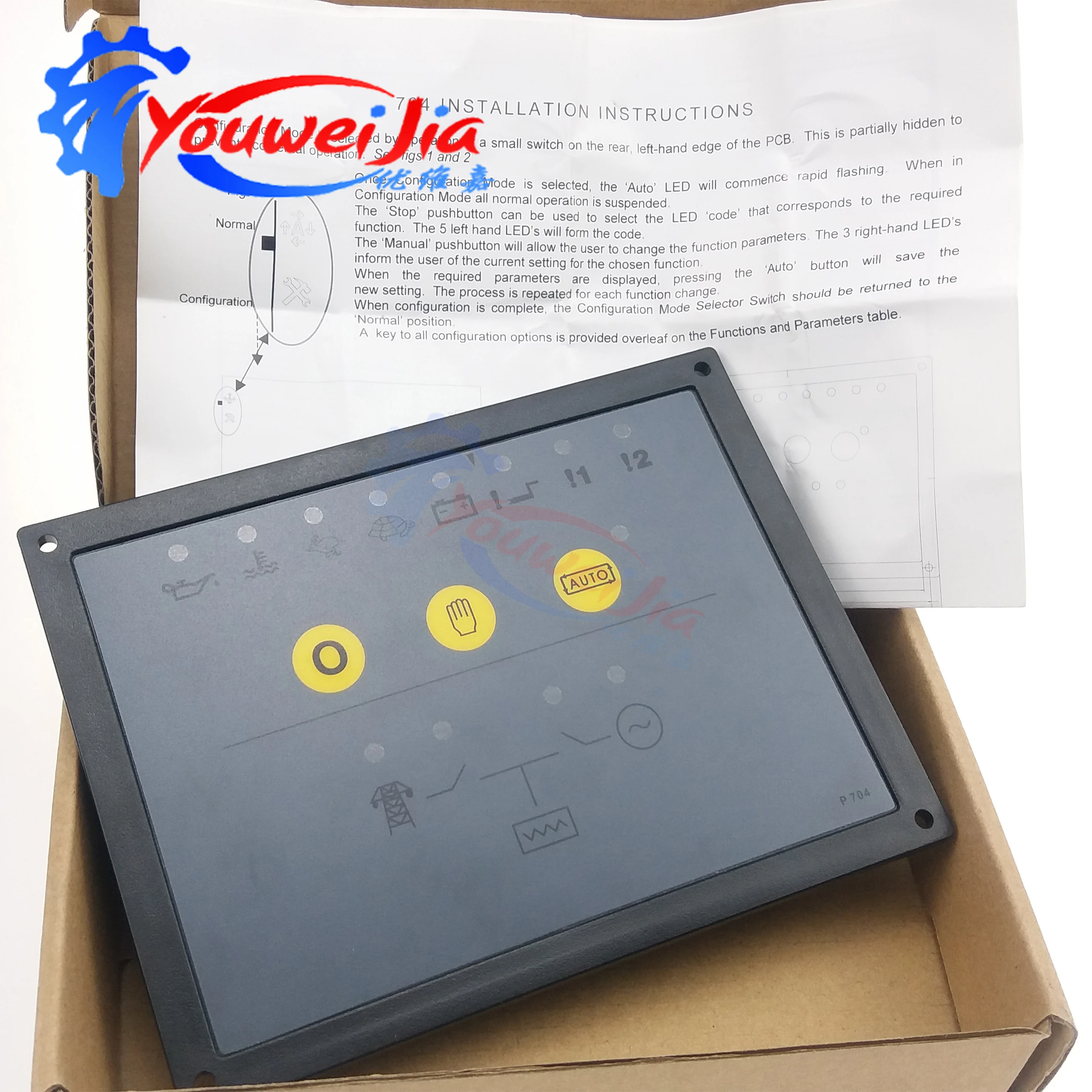 DSE704 Controlle Generator AMF Auto Start Generator Motorcontrollerpaneel Dynamo