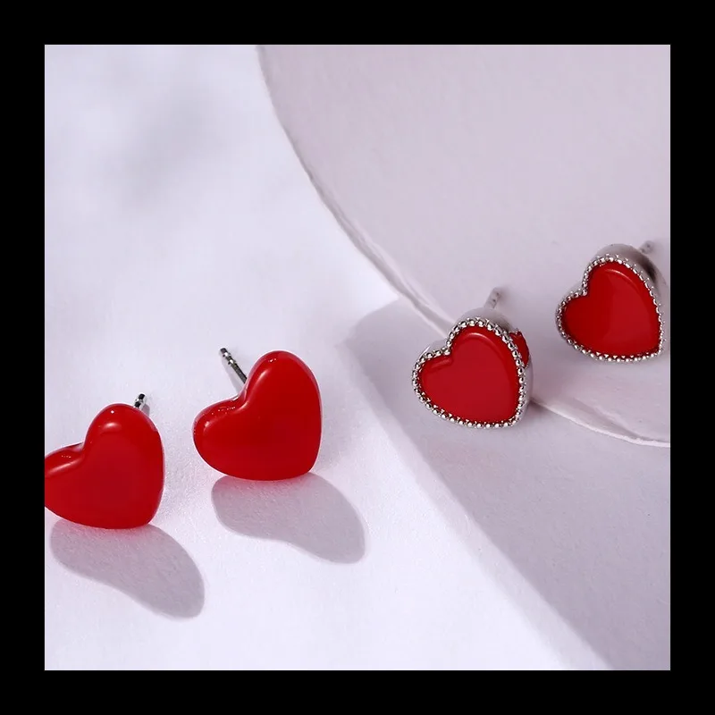 اليابان وكوريا الجنوبية S925 فضة لون القلب النساء، عيد الحب Qixi مهرجان هدية مزاجه العلاج