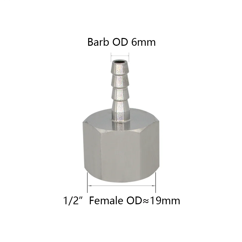 YQBS BSP Female Straight  Hose Barb Joint Pipe Connection 304 Stainless Steel Connector Tail Fittings