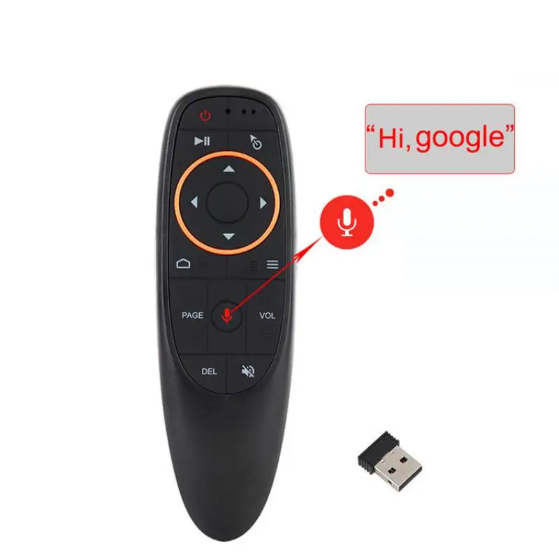 

Voice Remote Control G10S Air Mouse 2.4G Wireless Gyroscope IR Learning for H96 MAX X88 PRO Android TV Box HK1