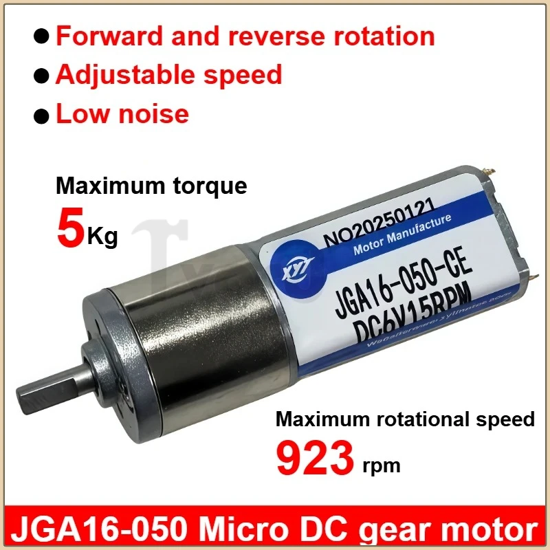 DC 6V 12V Gear Motor 12 - 923RPM CW CCW Speed Reduction Gearbox Motor JGA16-050 Electric Engine DIY Accessories Car Boat Model