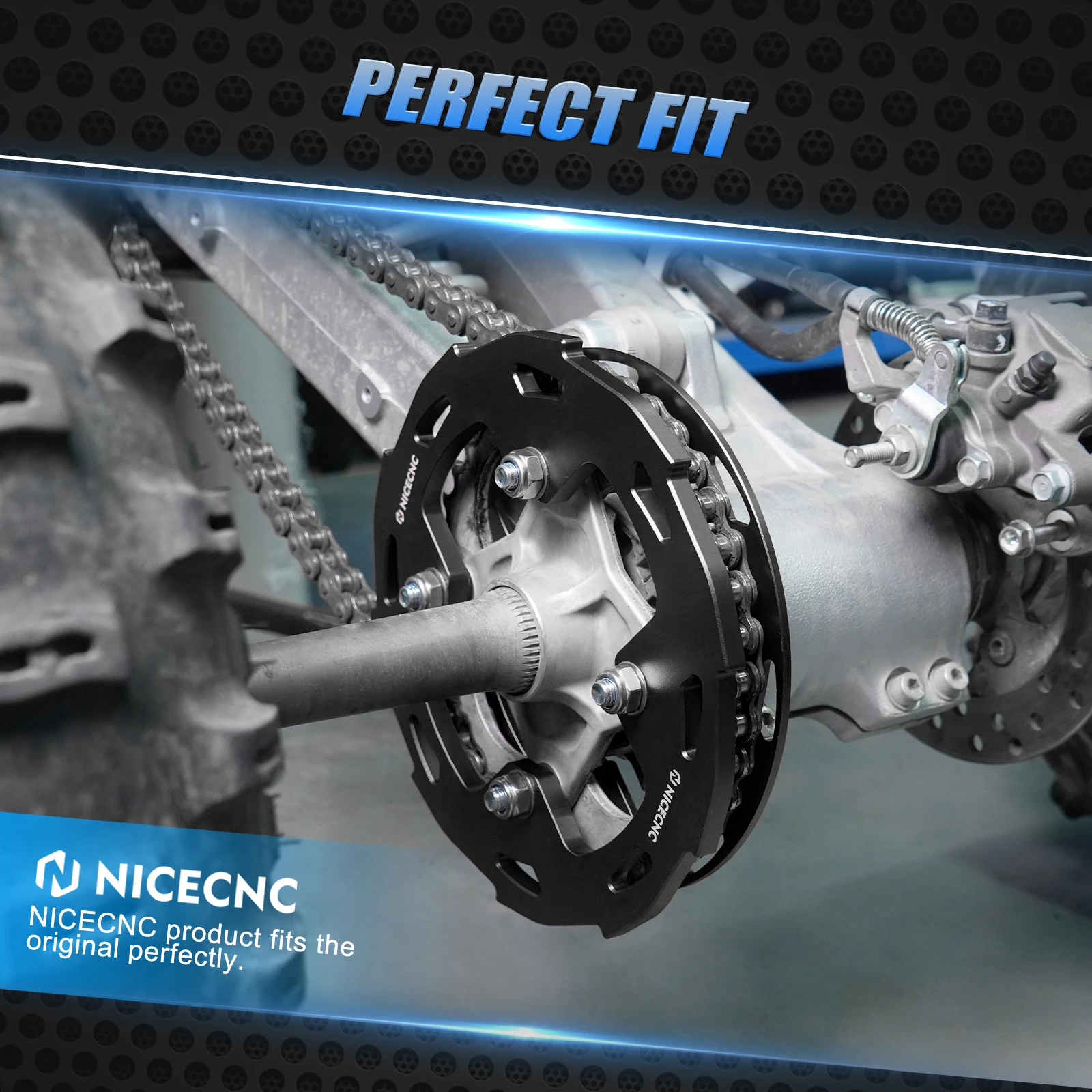 NICECNC Kettenradschutzabdeckung für Honda TRX450R TRX450ER 2006-2014 ATV Kettenradschutz Schieber 41201-HC0-000 – Detail 16