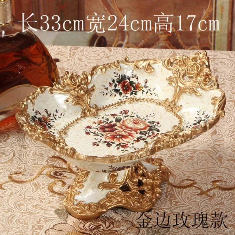 Home Living Room Decorative Resin Dried Fruit Plate Coffee Dining Table Locker Craft Ornament