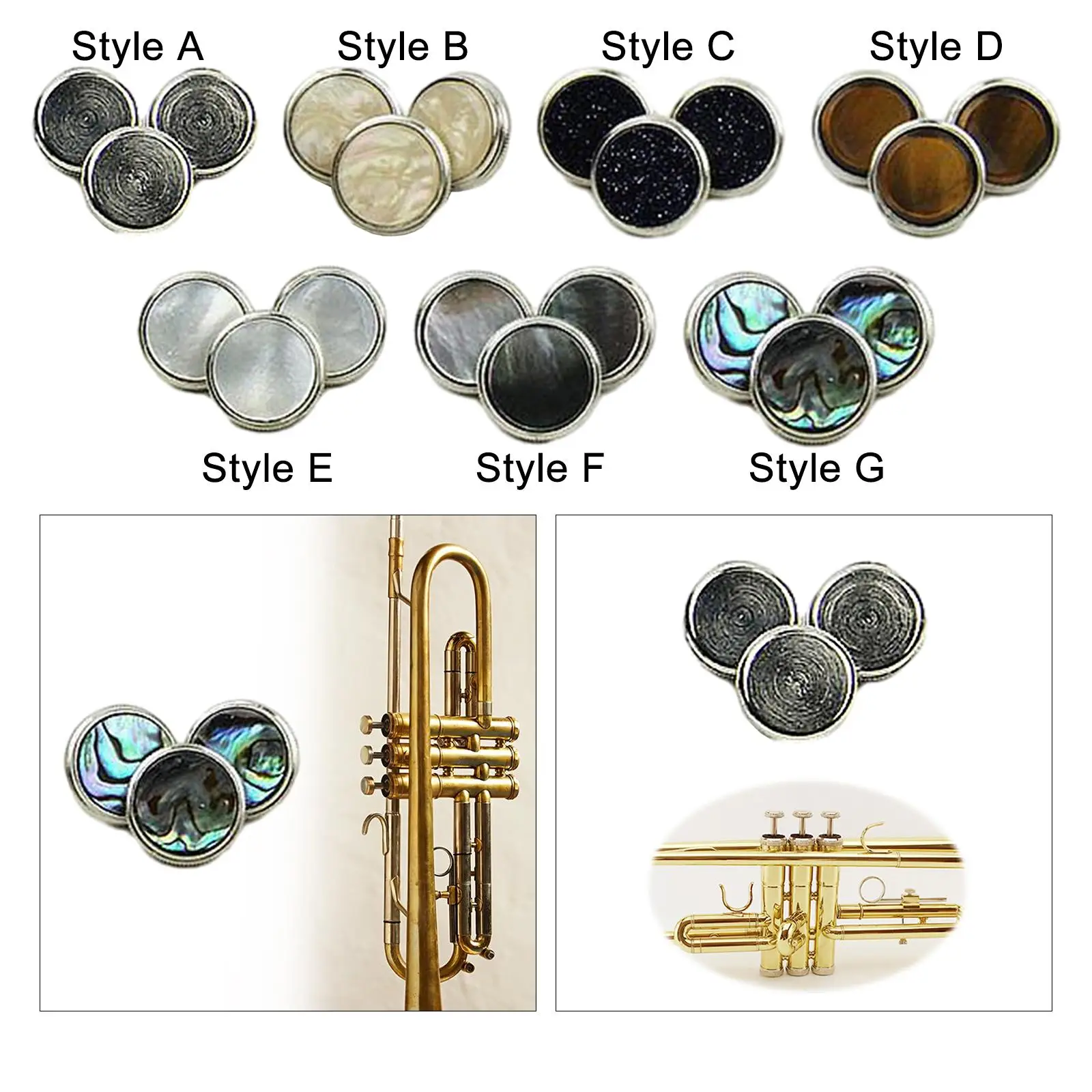 Trumpet Gig Buttons Durable Replacement Key Parts for Studio Practicing Club