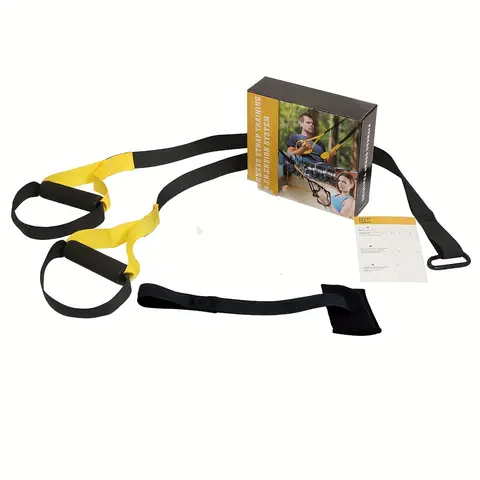 Adjustable Suspension Training Belt Bodyweight Resistance Training Straps for Yoga & Strength Workouts Home Exercise Supplies