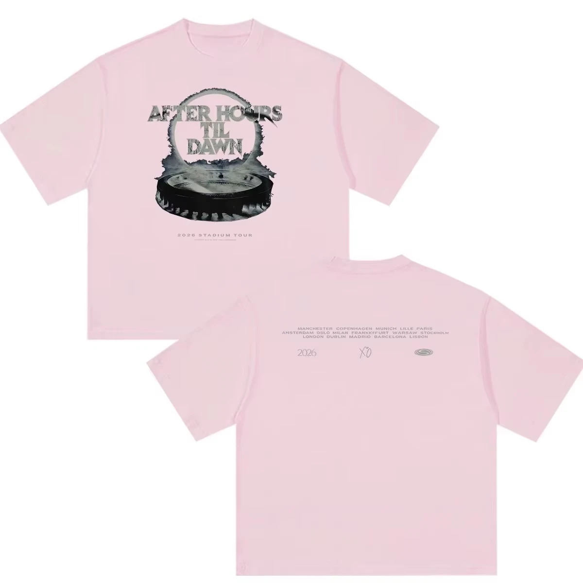 The Weeknd After Hours Til Dawn Stadium Tour 2026 T-Shirt Baumwolle Grafik-Shirt Herren Damen Sommer Streetwear – Detail 7