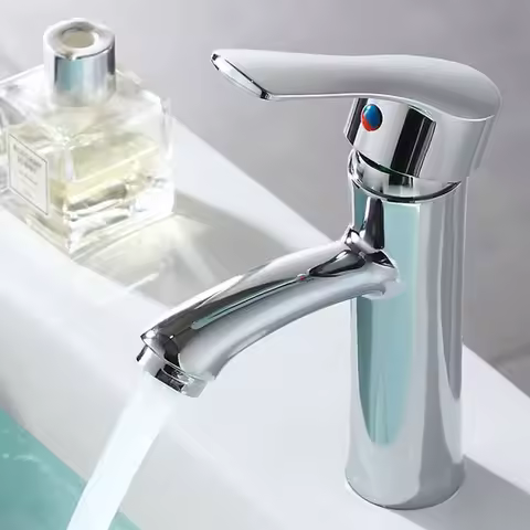 1PC Bathroom Faucets Hot and Cold Mixer Faucets Vanity Bathroom Kitchen Deck Mounted Bathroom Sink Faucets
