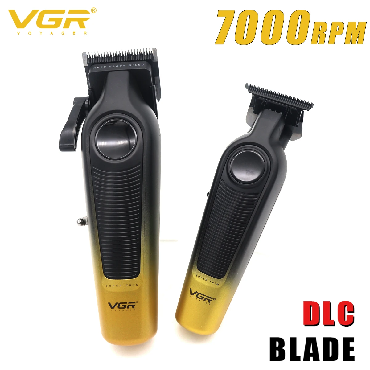 

VGR V-196 V-996 Professional Hair Clipper Kit for Men with DLC Blade 7000RPM Cordless Barber Professional Hair Cutting Machine