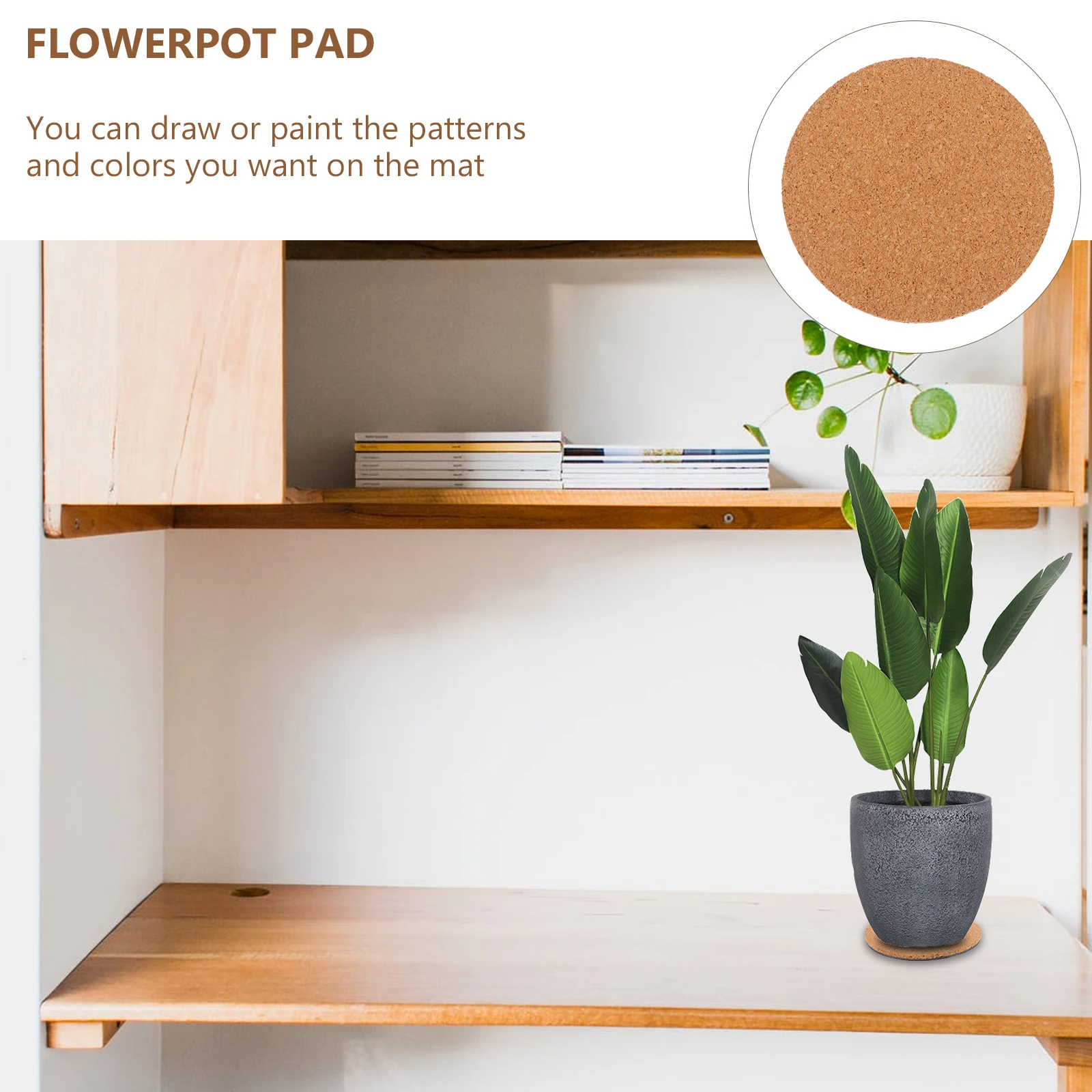 

Flower Pot Mat Plant Saucer Cork Pad Tray Plate Gardening Coaster Storage Planter Decor Waterproof Durable Multi Purpose Indoor