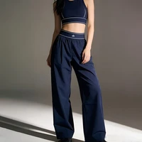 Pantalon de sport décontracté pour femme 2026, bleu foncé, séchage rapide, respirant, léger, longueur cheville, ample, polyvalent, élastique 1