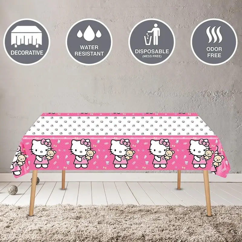 Hello Kitty Party Decorations: Birthday Banners, Cake Topper, Balloons, Tablecloth and Twister Set – Party Decorations view 4