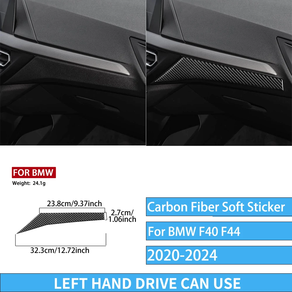 Echte carbon fiber auto-accessoires zwarte trim cover zachte sticker voor BMW 1/2 Serie F40 F44 2020 2021 2022 2023 2024