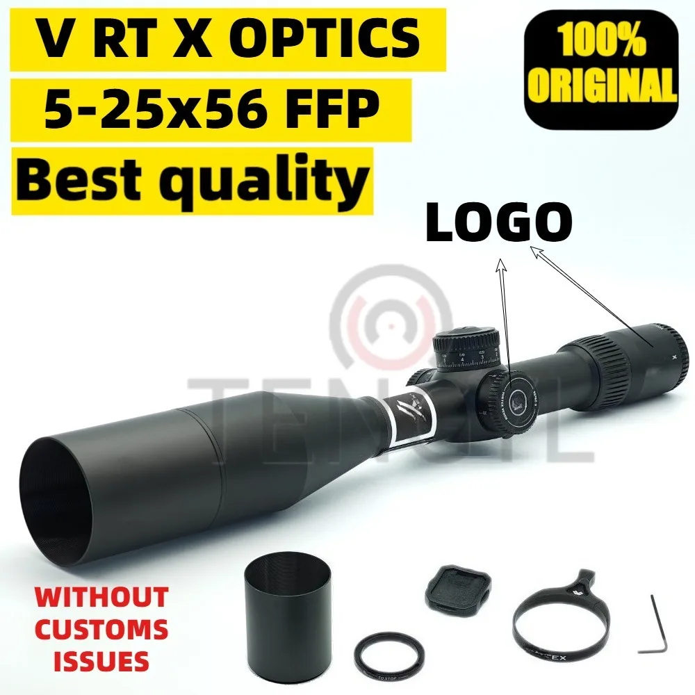 

Оптический прицел V RT X Optics V N M 5-25X56 с первой фокальной плоскостью (FFP), сеткой EBR-7C (MRAD), трубкой 34 мм, наполнением азотом и рычагом для отвода газа