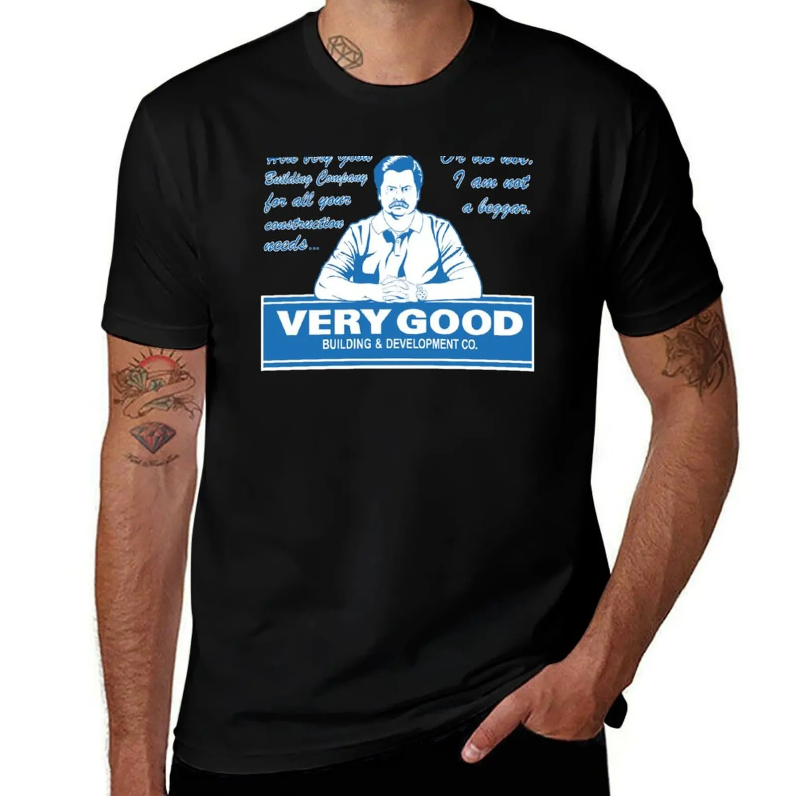 Very Good Building Ron Swanson T-Shirt Classic Print Short Sleeve Shirt T-Shirt