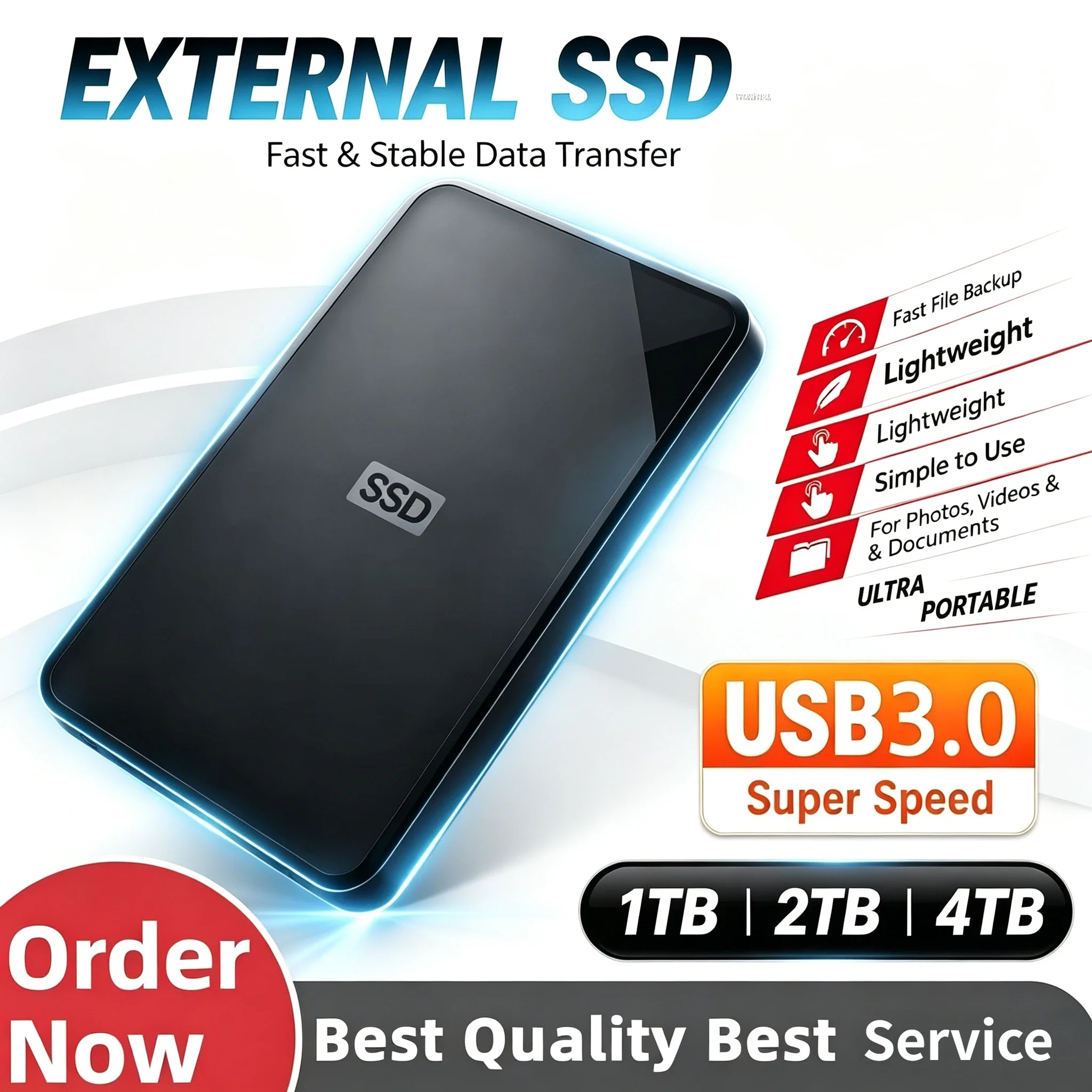 2.5" Elements External Hard Disk USB3.0 High Speed Transmission Portable HDD 2TB 4TB External Storage for Notebook PC