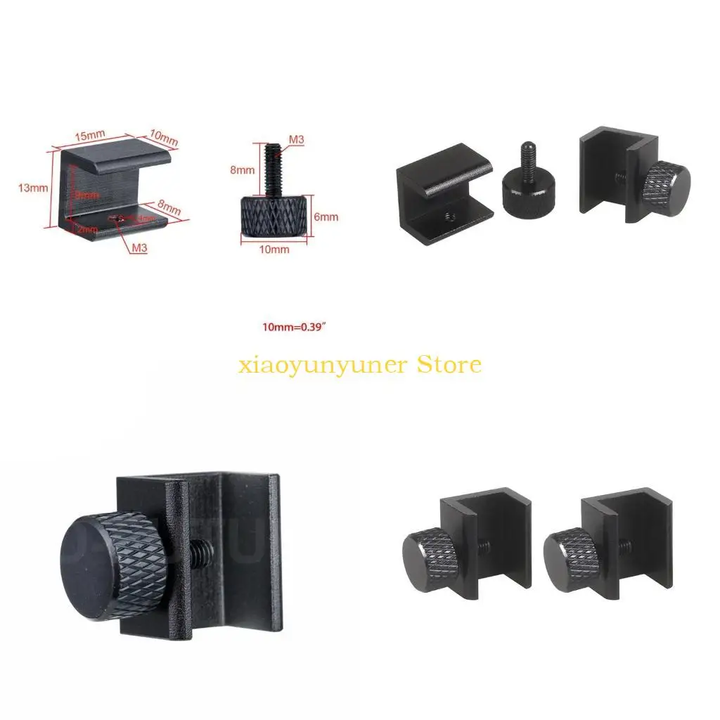 

P9JB for 3D Pritner Glass Heated Bed Clip Adjustable Heatbed Clamps Clips Aluminium Alloy Hotbed Build Platform Retainer 4pcs