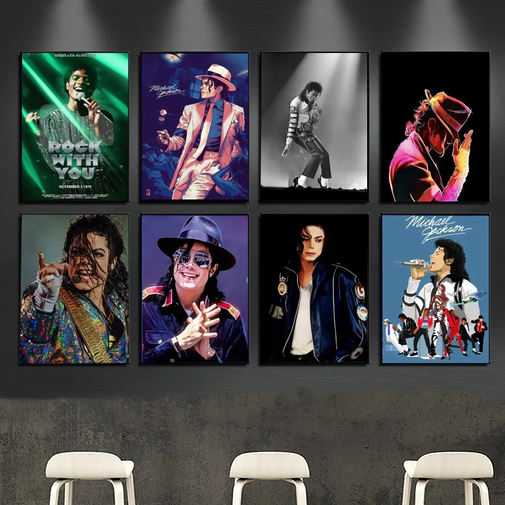 Michael Jackson Poster No Framed Kraft Club Bar Paper Vintage Poster Wall Art Painting Bedroom Study Stickers