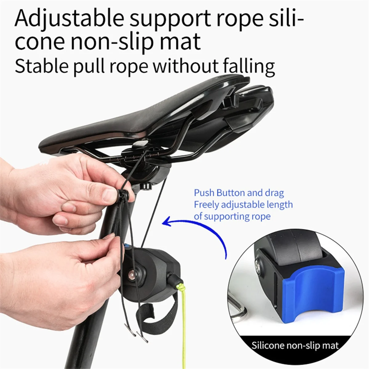 A72Z Bicycle Traction Rope Mountain Bike Pull Rope Bike Trailer Towing Device Bike Riding Gear Accessories