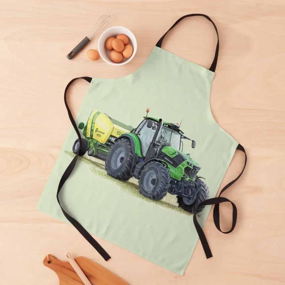 

Green Tractor Painting Apron with personal logo Kitchen And Household Goods carpenter Apron