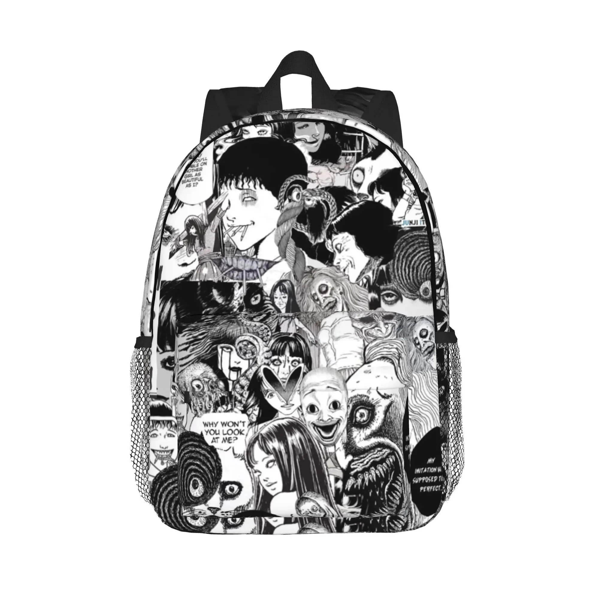 Tomie Junji Ito Horror Anime Comic Pattern Backpack Hot Sale Daypack Boys Girls BookBag Shoulder Bags for Men Women School Bag