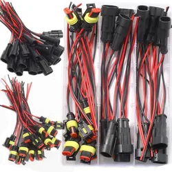 16 AWG Waterproof Automotive Male Female Electrical Connectors Plug 2-Pin Way with Wire for Car Motorcycle Scooter Marine
