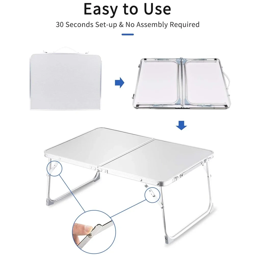 접이식 노트북 책상, 휴대용 접이식 캠핑 테이블, 수납 공간이 있는 미니 피크닉 테이블, 어디서나 독서 거치대