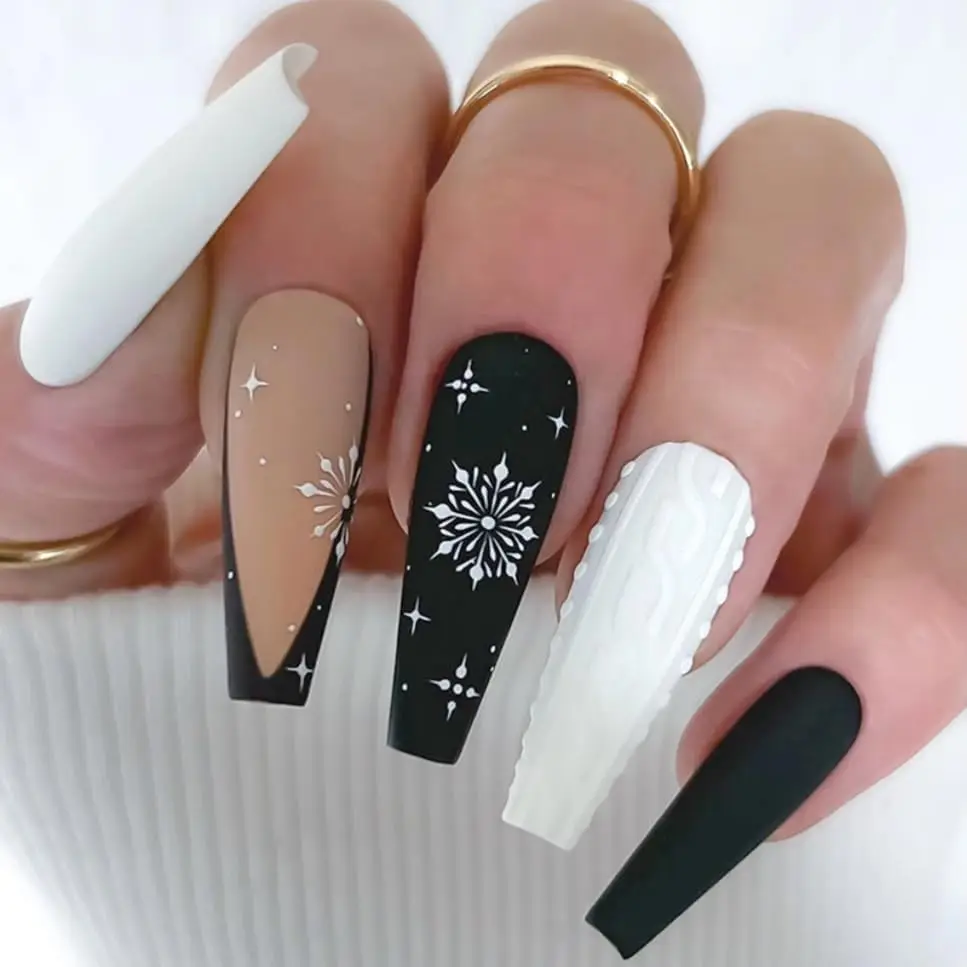 50g/Bag Christmas White Black Sugar Nail Powder Woolen Candy Coat Effect Pigment Dust Winter Xmas Nail Art Decoration Glitter 1