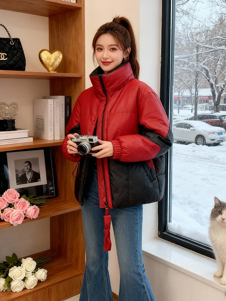 한국 슬레 티엔드 여성용 자켓 루즈핏 겨울 신상품 소형 사이즈 적절한 자켓 탑 패셔너블 출퇴근용