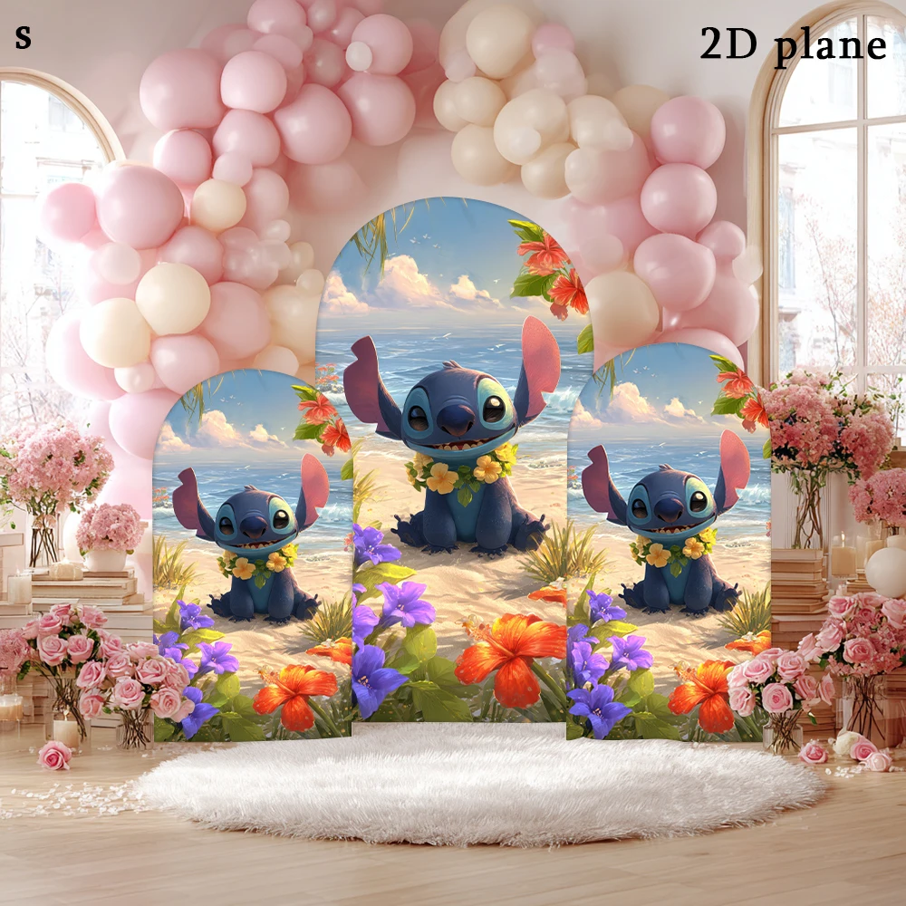 

Disney Stitch Beach Floral Party Backdrop