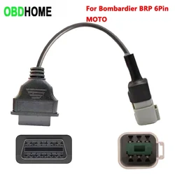 Car OBD2 16pin To UTV Motocycle 6 Pin Cable for Bombardier 6Pin Scanner Extension Connector for BRP 6PIN MOTO ATV UTV Motorbike