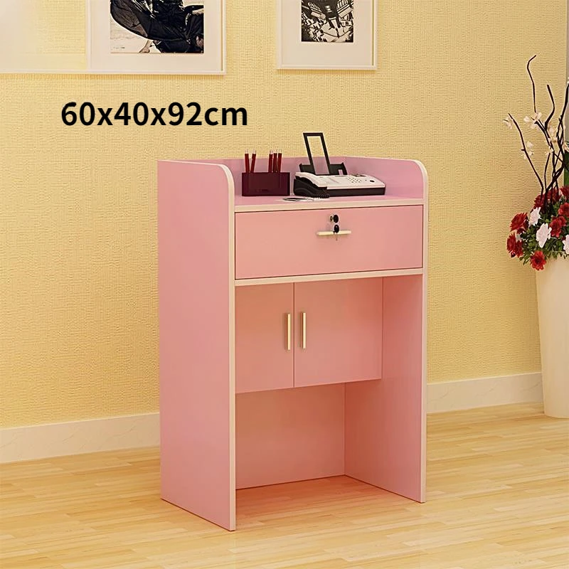 60/80cm Small Silver Counter Reception  Hotel  ReceptionAssembly Table Small Minimalist  Store