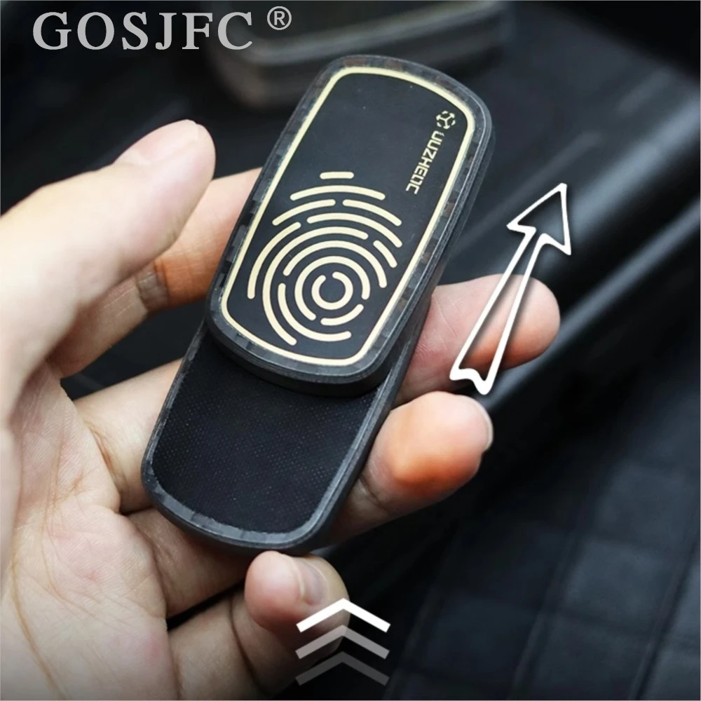 JUZHEDC Impressão digital Fibra de carbono Posições ilimitadas Push Slider Metal Fidget Slider