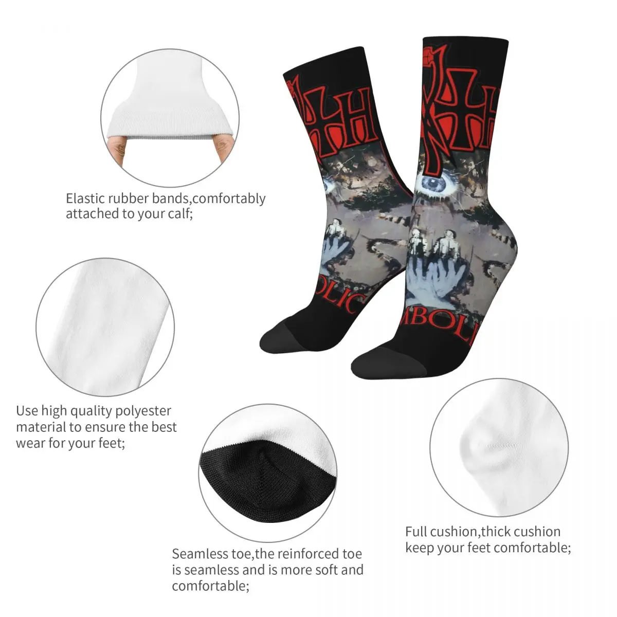 Retro Women Men Symbolic Album Death Metal Band Crew Socks Merch Warm Socks Cute Wonderful Gifts