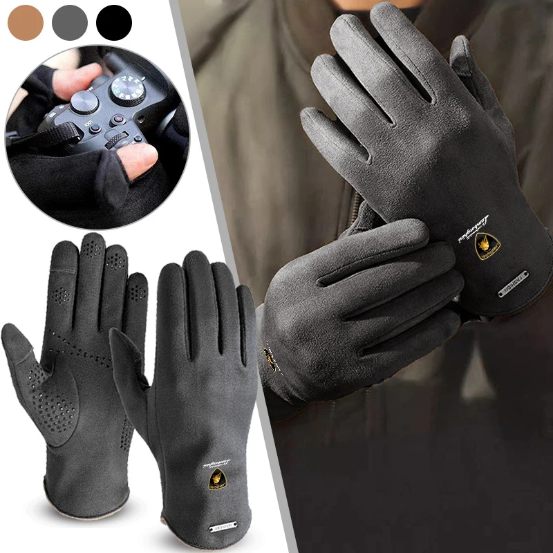 

StickerWarm Driving Motorcycle Riding Anti-slip Flip Cover Gloves For Lamborghini LP570 LP610 Urus LP700 LP770 GallardoAventador